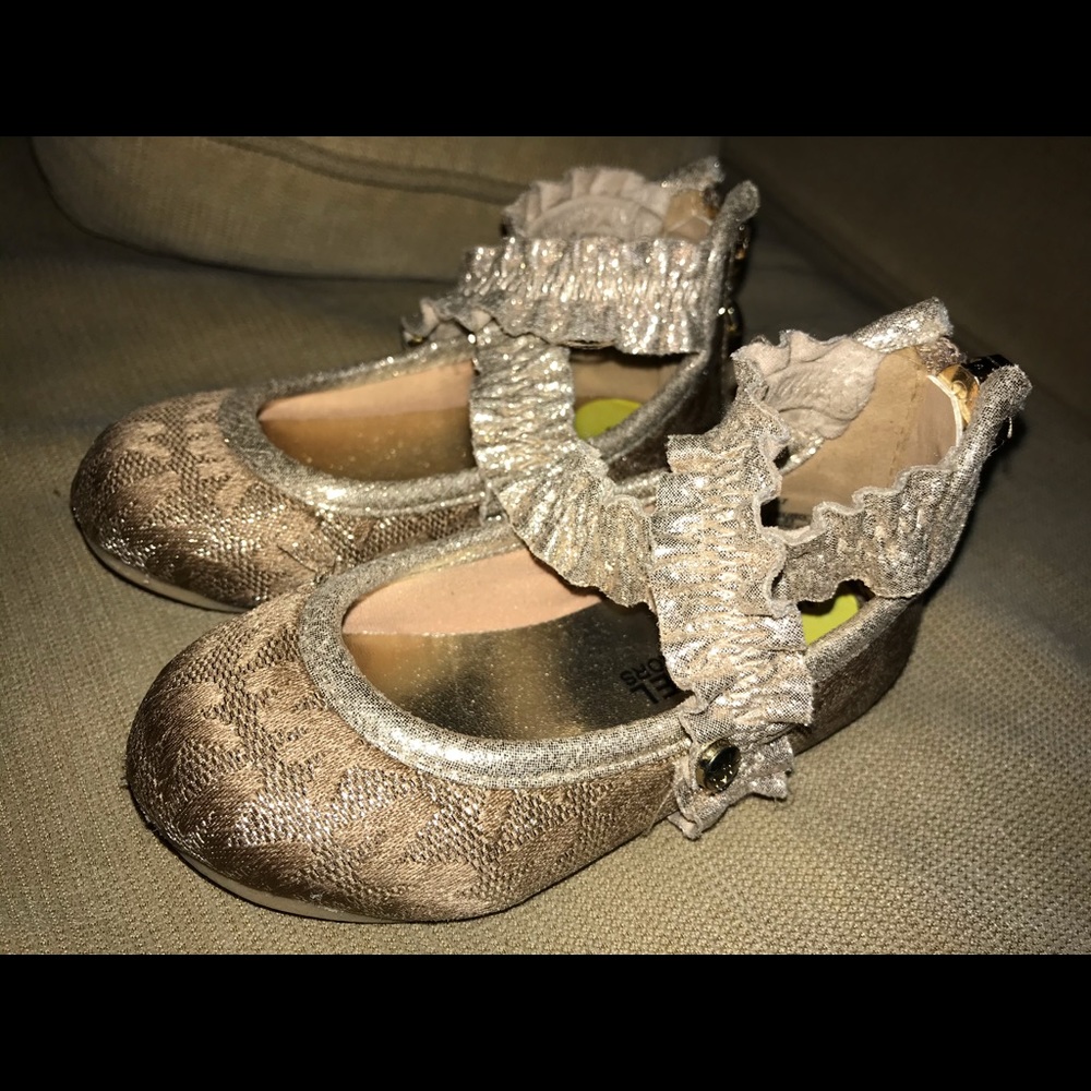 authentic gold michael kors baby shoes